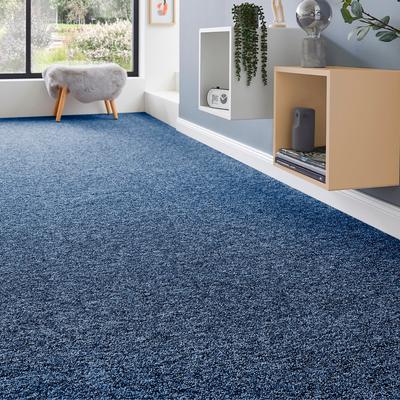 Teppichboden ANDIAMO "Matz, Schlinge, Made in Belgium", blau, B:500cm H:6mm L:600cm, Kunstfaser, Teppiche, meliert, Breite 400 cm oder 500 cm, strapazierfähig & pflegeleicht Image