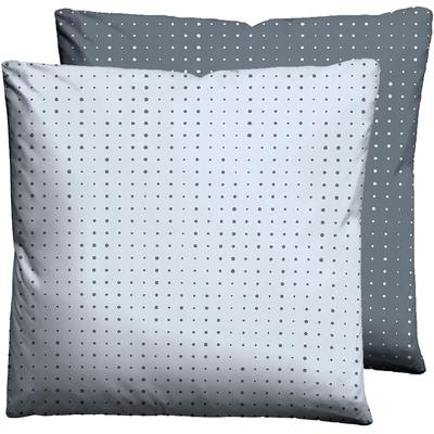 Kissenbezüge BIBERNA Gr. 1, blau, B:80cm L:80cm, Baumwolle, 100% Baumwolle, Kissenbezüge Image