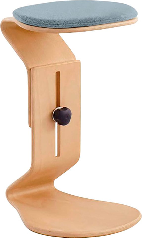 Arbeitshocker MAYER SITZMÖBEL "myERCOLINO", blau (hellblau), B:38cm H:55cm, Hocker, Hocker Bürohocker