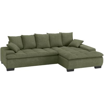 Ecksofa MR. COUCH "Haiti II, L-Form", grün, B:280cm H:87cm T:180cm, Stripes (92% Polyester / 8% Nylon), Sofas, Wahlweise mit Kaltschaum, Bett, Bettkasten Image