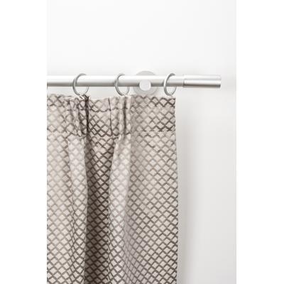 Gardinenstange GARESA "EASY", silber (silberfarben), B:64cm L:550cm Ø:20mm, Aluminium, Gardinenstangen, Vorhanggarnitur, verlängerbar, Wandmontage, Aluminium, mit Ringe Image