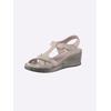 Sandale CASUAL LOOKS, Damen, Gr. 39, grau (hellgrau), Glattleder, sportlich, Schuhe