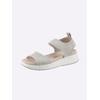 Sandale CAPRICE, Damen, Gr. 37, grau (hellgrau), Textil, sportlich, Schuhe