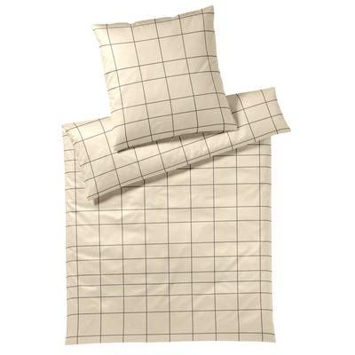 Bettwäsche ELEGANTE "Cross", beige, B/L: 155cm x 220cm, , Mako-Satin, B/L: 80cm x 80cm, Mako-Satin, Obermaterial: 100% Baumwolle, Bettwäsche, angenehmes Hautgefühl Image