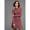 Strickkleid LAURA SCOTT, Damen, Gr. 38, N-Gr, rosa (dunkelrosa, melange), Strick, Obermaterial: 50% Viskose, 28% Polyester, 22% Polyamid, Ajourstrickmuster, unifarben, feminin, ausgestellt mini, hoch geschlossener Ausschnitt, Langarm Raglanärmel,...