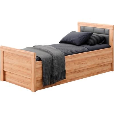 Einzelbett PRIESS "Arnsberg", braun (artisan eiche, anthrazit), B:108cm L:208cm, Betten, Kinder-Einzelbett Bettgestell Jugendbett, Komfortliegehöhe