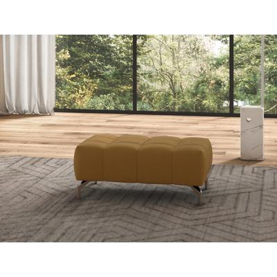 Hocker SIT & MORE "Cool", gelb (senf), B:102cm H:45cm T:68cm, Hocker, Polsterhocker, mit silberfarbenen Füßen Image