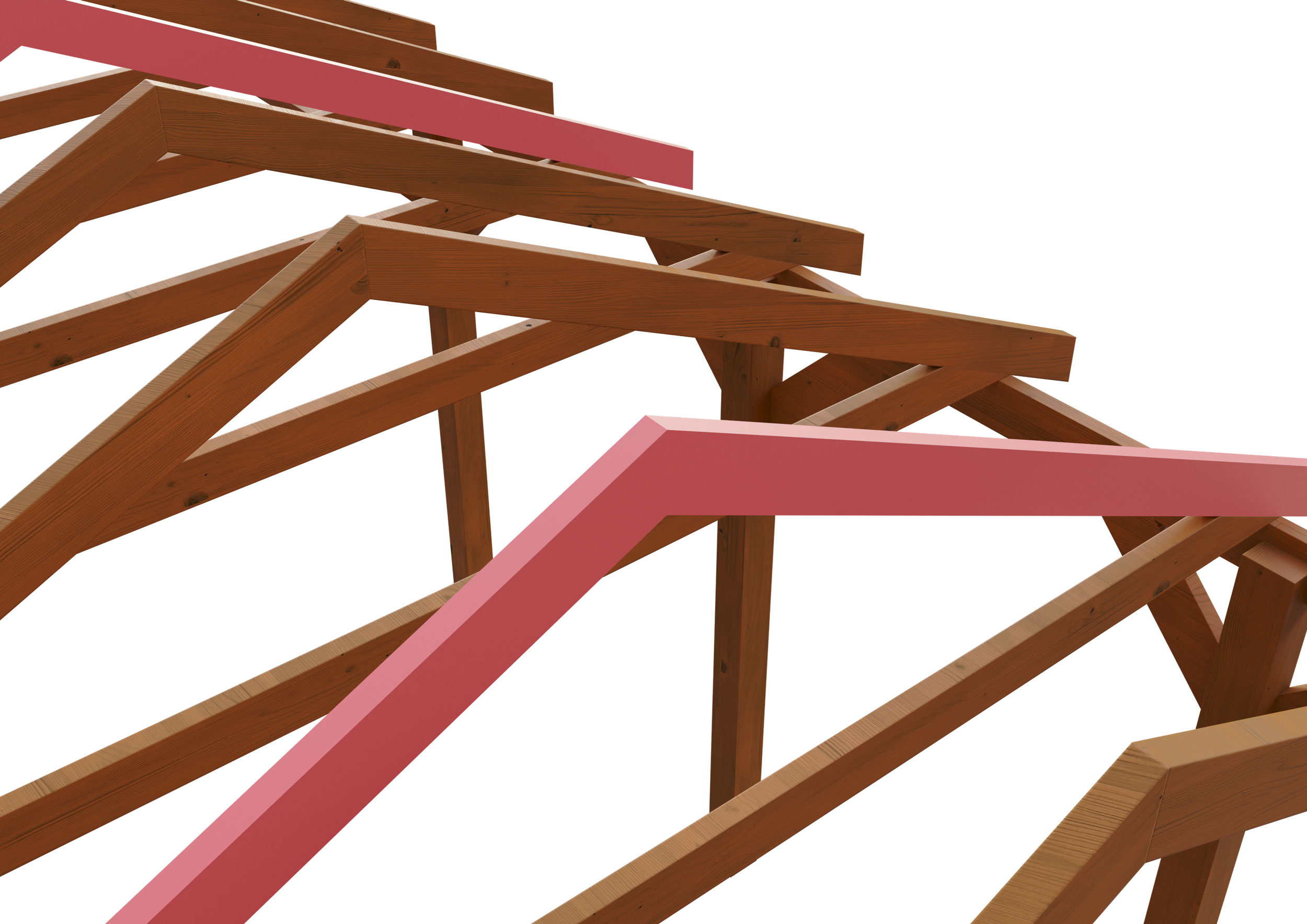 Carport-Stützelement SKANHOLZ "Schneelasterhöhung", braun (nussbaum), B:380cm T:900cm, Stützelemente, sk=3,25kN/m²