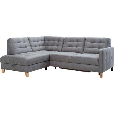 Ecksofa EXXPO - SOFA FASHION "Elio, kompakt und komfortabel, bequem, zeitloses Design, L-Form", grau (anthrazith), B:228cm H:84cm T:174cm, Sofas, wahlweise mit Bettfunktion und Bettkasten Image