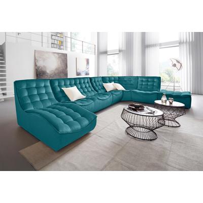 Sessel CALIA ITALIA "Banjo, Designsessel mit erstklassigem Sitzkomfort, als Einzelelement", blau (turchese), B:81cm H:88cm T:102cm, Luxus-Microfaser Selfie (100% Polyester), Sessel, Polstersessel, oder als Modulsofa mit den passenden Elementen... Image