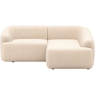 Ecksofa INOSIGN "Nergal, kompakte Stellmaße, Breite 216cm, organisches Design, L-Form", beige (creme), B:216cm H:81cm T:196cm, 100% Polyester, Sofas, Modernes Design, schlichte Optik, stilvoller Blickfang im Wohnzimmer Image