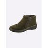 Stiefelette CASUAL LOOKS, Damen, Gr. 36, grün (oliv), Veloursleder, sportlich, Schuhe