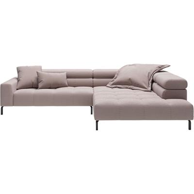 Ecksofa PLACES OF STYLE "Cleveland, L-Form, incl. Kopfteilverstellung, Breite 311 cm", rosa, B:311cm H:71cm T:219cm, 88% Polyester, 12% Polyacryl, Sofas, wahlweise elektrischer Sitzvorzug Image