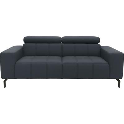 2-Sitzer DOMO COLLECTION "Cunelli zeitlos und elegant, moderne Sitznähte als Designelement", grau (anthrazit), B:208cm H:79cm T:104cm, Sofas, wahlweise mit 6-fach verstellbaren Kopfteilen, fester Sitzkomfort Image