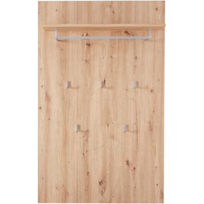 Garderobenpaneel INNOSTYLE "Fun Garderobenpaneel, 84x135x27cm (B/H/T)", braun (artisan eiche), B:84cm H:135cm T:27cm, Holzwerkstoff, MDF, Garderobenpaneele, 1 Boden mit Kleiderstange, 5 Haken Image