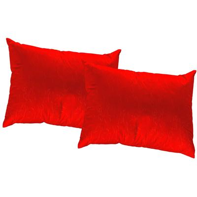 Dekokissen WIRTH "Lahnstein" Gr. 2, rot (rot, gemustert, unifarben), B:50cm L:50cm, Polyester, Dekokissen_Sitzkissen_Kissenhüllen, Kissenhülle ohne Füllung, 2 Stück Image