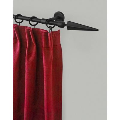 Gardinenstange GARESA "RUSTIKA", schwarz, L:180cm Ø:16mm, Metall, Gardinenstangen, rustikale Vorhanggarnitur, verlängerbar, m. Ringe, Endknopf Speer Image