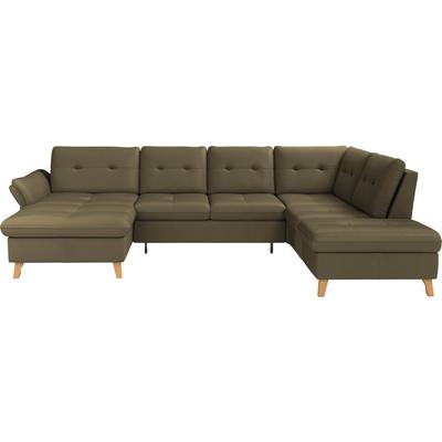 Wohnlandschaft SIT & MORE "Göteborg", grün (olive), B:327cm H:90cm T:226cm, Sofas, inkl. Sitztiefenverstellung, wahlweise mit Bettfunktion & Bettkasten Image