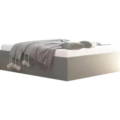 Polsterbett "Amrum", grau, B:165cm L:205cm, Bezug Glanzvelours, 100% Polyester, Polsterung 100% Polyester, Gestell Holzwerkstoff, WESTFALIA SCHLAFKOMFORT, Betten, in Samtvelours ohne Kopfteil, mit und ohne Bettkasten erhältlich Image