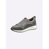 Sneaker HEINE, Damen, Gr. 35, grau, grau, metallic, Leder, Veloursleder, Textil, Textil, modisch, Schuhe