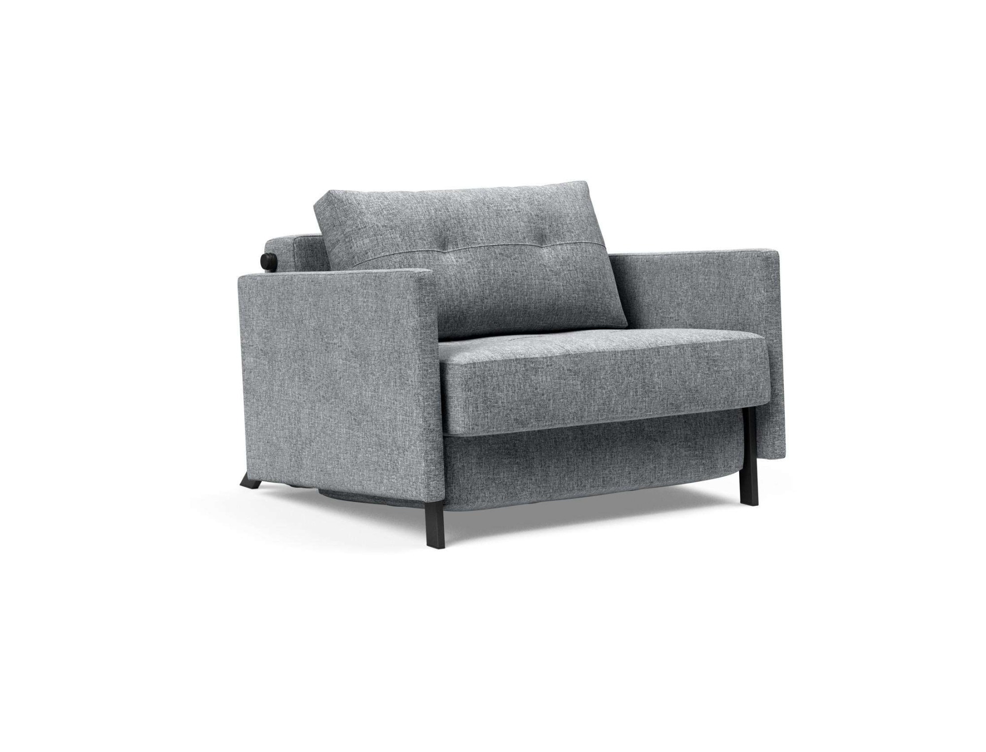 Sessel INNOVATION LIVING ™ "CUBED Schlafsessel", grau (granit), B:104cm H:77cm T:103cm, Sessel, Frontauszug, sehr platzsparend, abgewinkelt Sitzen - waagerecht Liegen