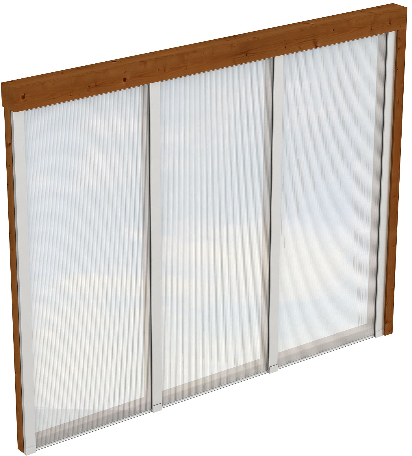 Carport-Seitenwand SKANHOLZ, braun (nussbaum), B:255cm H:200cm, Holzwerkstoff, Gartenhaus-Seitenwände, m. Polycarbonat, Wandanbau Image