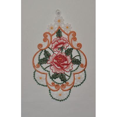 Fensterbild STICKEREIEN PLAUEN "Rosen" Gr. 1, bunt, B:20cm H:32cm, Textil, Fensterbilder Image