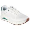 Sneaker SKECHERS "UNO ICON", Herren, Gr. 46, grün (weiß, grün), Leder, sportlich, Schuhe, Keilsneaker, Sneaker mit Luftkissen
