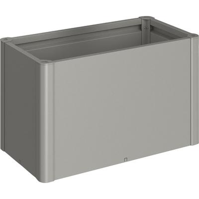 Hochbeet BIOHORT "Belvedere", grau (quarzgrau, metallic), B:102cm H:61cm T:53cm, Stahlblech, Pflanzgefäße, BxTxH: 102x53x61 cm