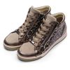 Sneakerboots ARA "ROM", Damen, Gr. 8 (42), beige (beige, leo), Glattleder, Veloursleder, animal-print, sportlich, Schuhe, Hightop Sneaker, Schnürboots in Bequemweite G (= weit)