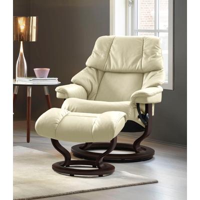 Relaxsessel STRESSLESS "Reno", beige (vanilla paloma), B:88cm H:98cm T:78cm, Leder BATICK: BATICK ist ein leicht korrigiertes, durchgefärbtes und genarbtes Möbelleder, bei dem die meisten Unebenheiten und Spuren in der Regel entfernt wurden., Leder... Image