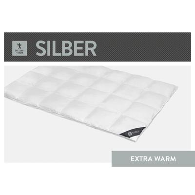Daunenbettdecke SPESSARTTRAUM "Silber", weiß, B:200cm L:200cm, Bezug: 100% Baumwolle. Füllung: 100% Daunen, Bettdecken, hergestellt in Deutschland, allergikerfreundlich Image