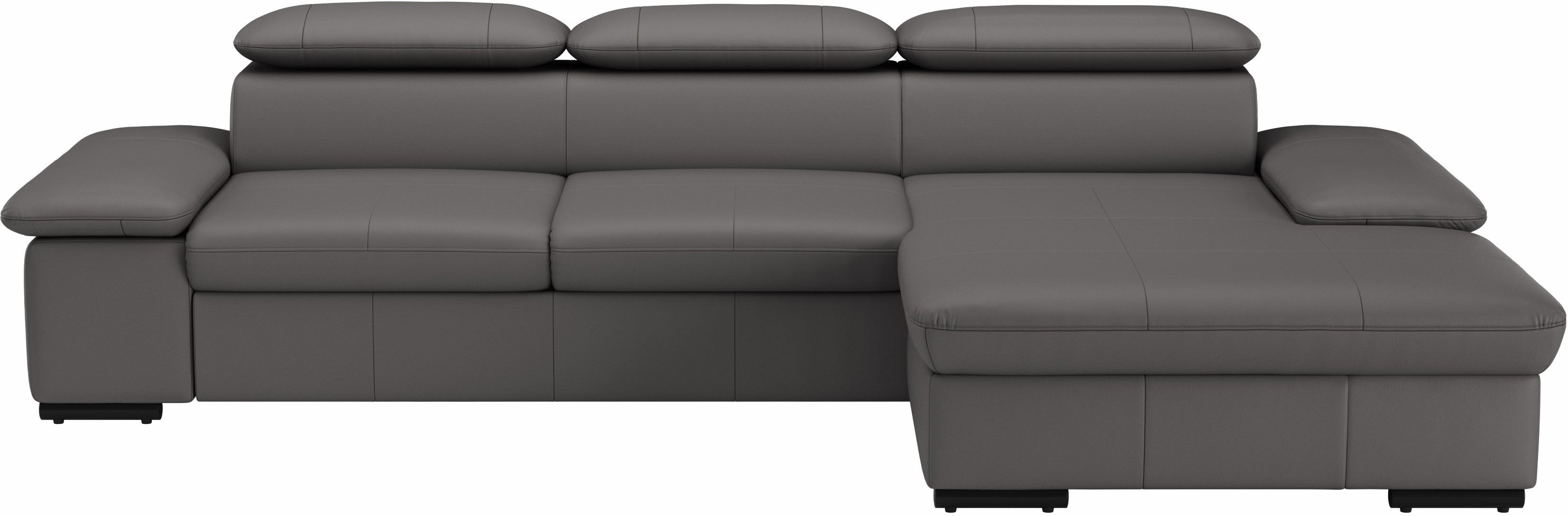 Ecksofa SIT & MORE "Alcudia L-Form", braun (mocca), B:286cm H:73cm T:174cm, Sofas, wahlweise mit Bettfunktion Image