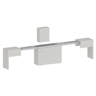 Sitzbank INOSIGN "Praktika, Sitzbank, Bank", weiß (weiß lärche), B:290cm H:45cm T:25cm, FSC-zertifizierter Holzwerkstoff, Sitzbänke, mit Auszugsfunktion, ausziehbar von 66 auf 290 cm Image