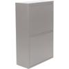 Mülltrennsystem SPINDER DESIGN "GIGI 4", grau (silky taupe), B:60cm H:92cm T:25cm, Stahl, Mülleimer, Stahl-Abfalltrennsystem mit 4x 18,5-Liter-Inneneimern