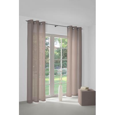 Vorhang WIRTH "Sunday" Gr. 3, braun, B:142cm H:225cm, Jacquard, Baumwolle, Polyester, Gardinen Image