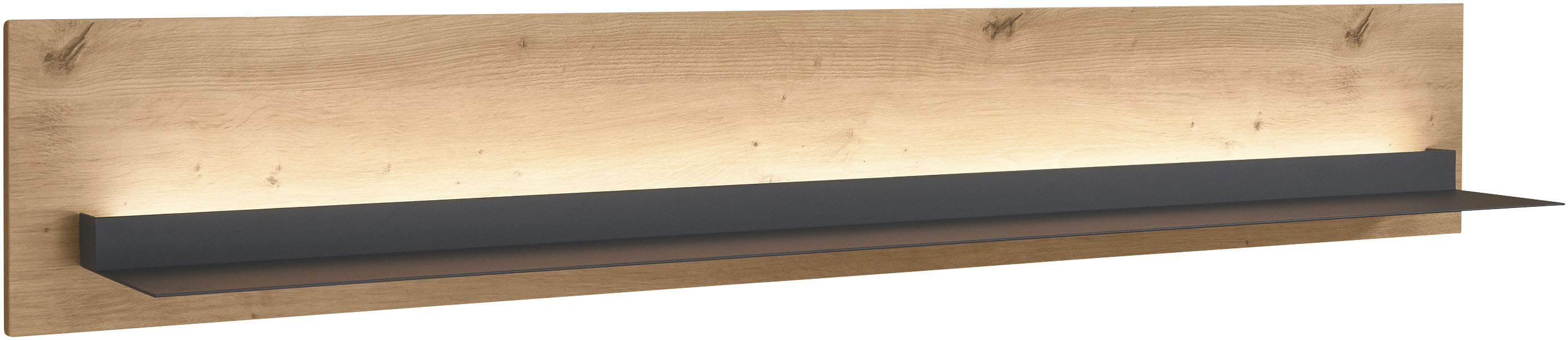 Wandboard, weiß (weiß matt), B:100 H:24 T:20,6, Spanplatte, SET ONE BY MUSTERRING, Regale, inkl. LED-Beleuchtung, Breite 100 oder 150 cm, zwei Farbvarianten Image