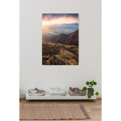 Leinwandbild KOMAR "Cliffs of Famara - Größe 40 x 60 cm", bunt (farbe bild(er): bunt), B:40cm H:60cm T:2cm, Papier, Holz, Bilder, Keilrahmenbild mi Echtholzrahmen Image