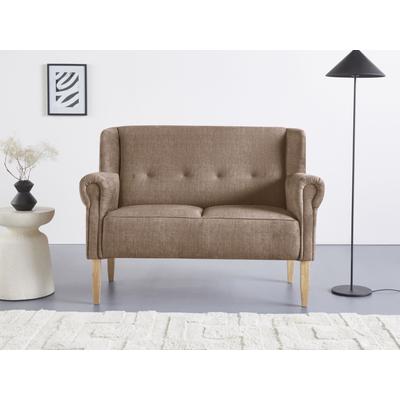 Küchensofa HOME AFFAIRE "Moro", braun (hellbraun), B:142cm H:99cm T:73cm, Microfaser in Antiklederoptik (100% Polyester), Sofas, in verschiedenen Stoffen und Farben Image