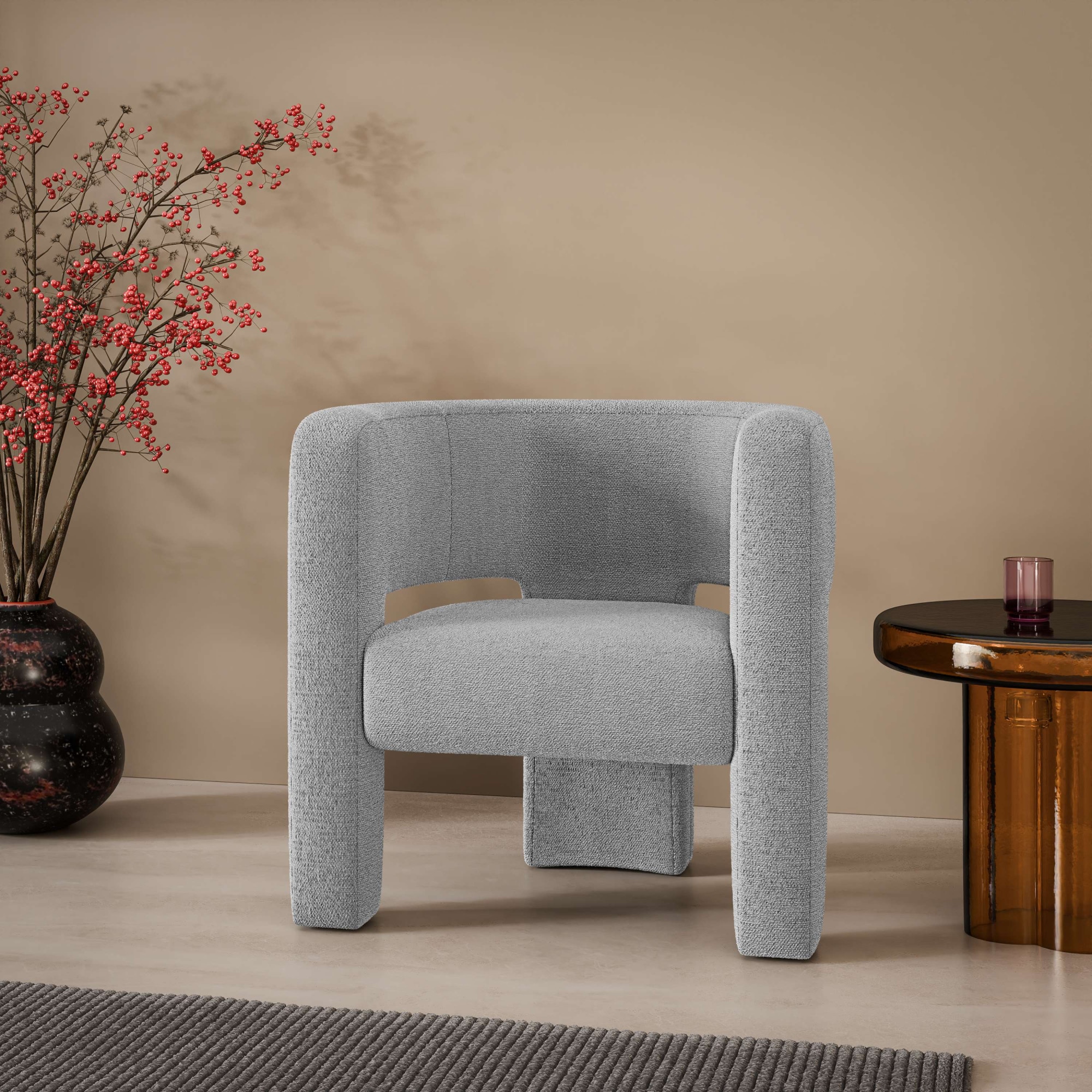Sessel "Ohrensessel SELMIA Moderner Lounge-Sessel Einzelsitz, B/T/H 73/62/76cm", grau, B:73cm H:76cm T:62cm, 100% Polyester, LEGER HOME BY LENA GERCKE, Sessel, Lounge-Sessel, Relaxsessel/Lehnstuhl, erhältlich in trendigen Stoff- und Farboptionen Image