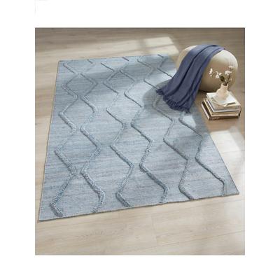 Teppich HEINE HOME Gr. 3, blau (blau, meliert), B:120cm H:3mm L:180cm, Kunstfaser, Polyester, Teppiche Image