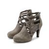 Stiefelette LASCANA, Damen, Gr. 36, grau, Obermaterial: 100% Lederimitat. Futter: 100% Lederimitat. Decksohle: 100% Lederimitat. Laufsohle: 100% Synthetik, unifarben, modisch, Schuhe, Stiefel, Boots mit Cut-Outs VEGAN