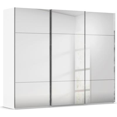 Schwebetürenschrank RAUCH "Kleiderschrank Schrank Garderobe Schlafzimmerschrank SCALE-TRIO", weiß (alpinweiß), B:271cm H:223cm T:68cm, Holzwerkstoff, Schränke, edle dreigeteilte Front mit 2 Zierleisten Spiegelfront MADE IN GERMANY Image