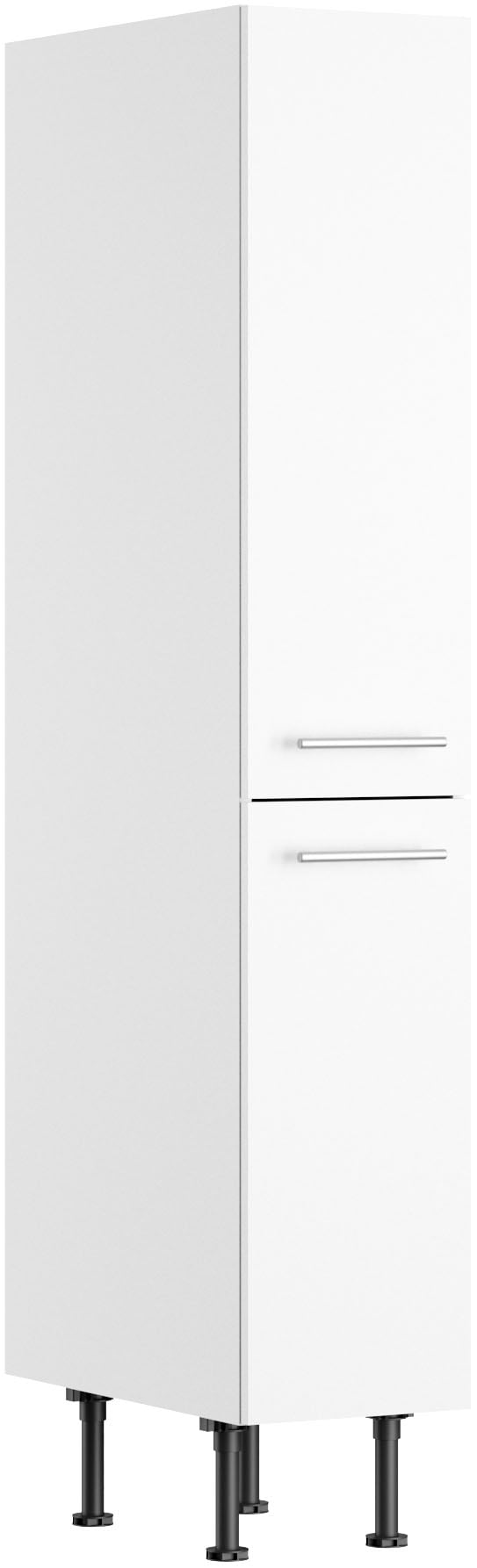 Apothekerschrank KOCHSTATION "KS-Bern2", weiß (weiß, weiß), B:30cm H:176,6cm T:58,4cm, Spanplatte, Schränke, Apothekerschrank, Breite 30 cm, Höhe 176,6 cm, 2 Auszüge (Höhe 89,2 /70 cm)