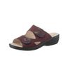 Pantolette BELVIDA, Damen, Gr. 42, rot (bordeaux), Veloursleder, Nubukleder, Basic, Schuhe
