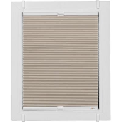 Plissee SUNLINES, beige (sand, silberfarben), B:58cm H:205cm, Obermaterial: 100% Polyester, Plissees, verspannt mit Simply-Fix Klemmträger, Wabenplissee Image