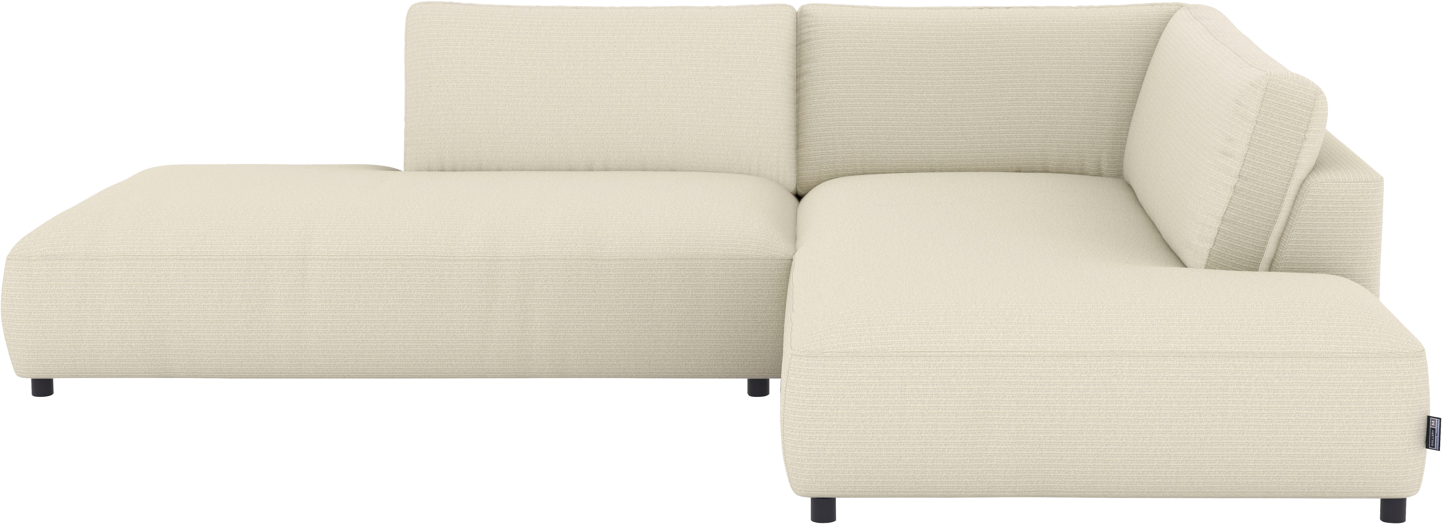 Ecksofa MUSTERRING "Lucia", beige (nature), B:304cm H:81cm T:224cm, 100% Polyester, Sofas, mit großem Longchair, verschiedene Farben, B304 x T224 cm Image