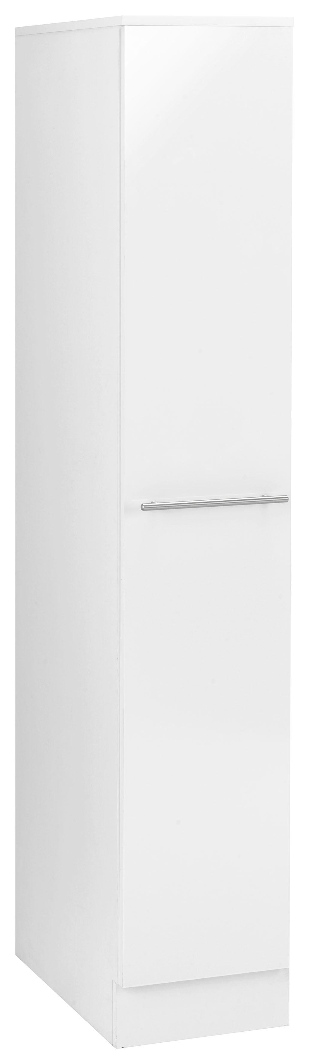 Apothekerschrank WIHO KÜCHEN "Flexi2", weiß (front: weiß glanz, korpus: weiß), B:30cm H:165cm T:57cm, Schränke, Apothekerschrank