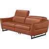 2,5-Sitzer EGOITALIANO "Dafne, elegantes Designsofa mit hohem Sitzkomfort", rot (brick), B:208cm H:97cm T:108cm, Leder u00bbBULLu00ab (echtes Rindsleder). Geschliffenes, pigmentiertes und behandeltes Rindsleder mit einer Dicke von 1, 3-1, 5 mm....