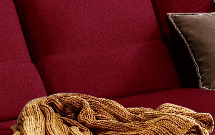 Sofakissen W.SCHILLIG "run", rot (merlot w82), B:72cm H:20cm T:8cm, Flachgewebe W82 Q2 (74% Polyacryl, 26% Polyester), Polsterauflagen, Nierenkissen, Breite 72 cm Image